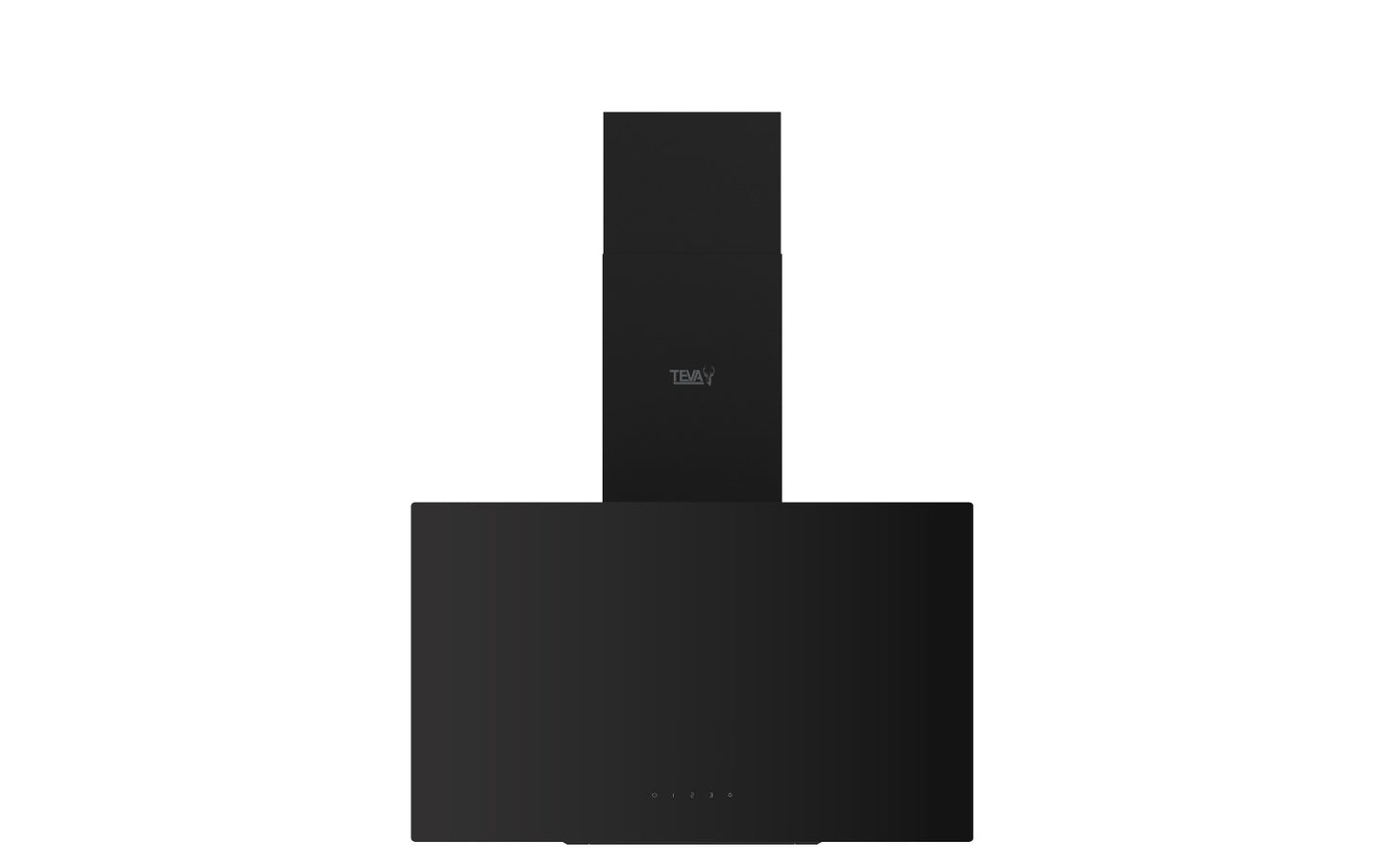 60cm black glass hood